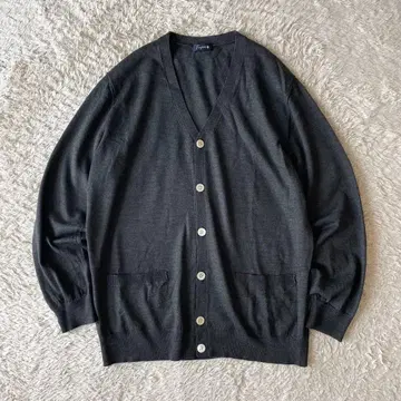 파파스 플러스 PAPAS PLUS 컨디션 최상 울 가디건 L 그레이