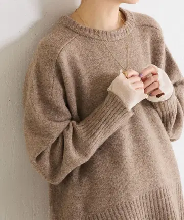 택 포함 새상품 콜라주 개럴개런트 야크 니트 모카