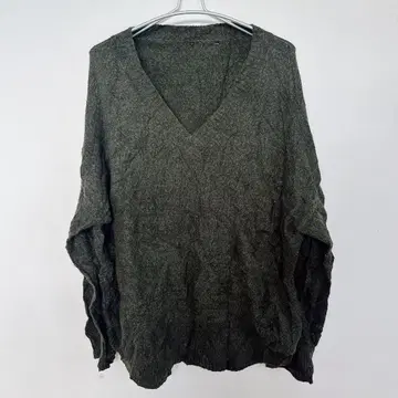 [ 2XL ] 조지 George 올리브 그린 니트 스웨터 넉넉하고 따뜻한