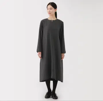 무인양품 기모 긴팔 원피스