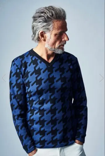 1piu1uguale3 니트 스웨터 V넥 골프웨어