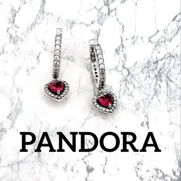 PANDORA 귀걸이 43 실버 레드