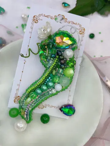 자수 비즈 브로치 7 엔드콩