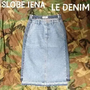 슬로브 이에나 LE DENIM 종아리 기장 리메이크풍 스커트