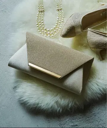 라메 절개 파티 클러치백