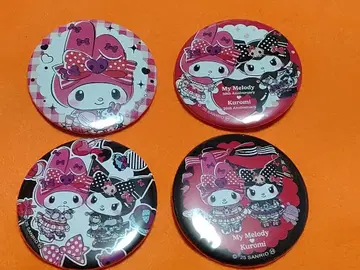 캔뱃지 미사용 4개 세트 마이멜로디 쿠로미
