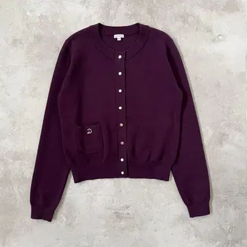 DRESSTERIOR D 자수 캐시미어 혼방 가디건