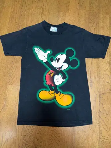 미키마우스 T셔츠 블랙 90s made in USA