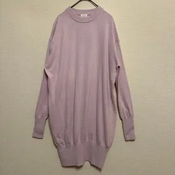 PLST 코튼 캐시미어 긴팔 니트 롱 기장