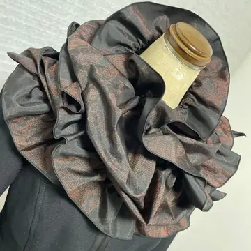 기모노 옷감 본고장 오시마 명주 풍성한 플레어 개더 스톨 105cm 길이