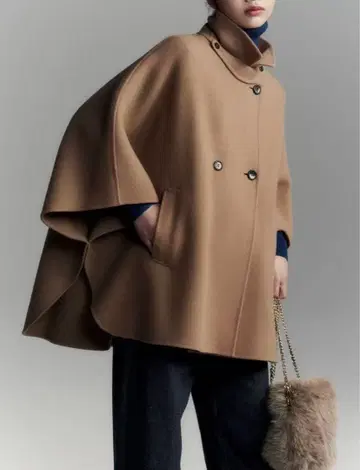 23구 울 라이트 리버 판초 실루엣 코트 완판 새상품 잡지 게재