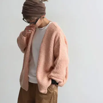 트리코트 진 마르크 니트 가디건 핑크