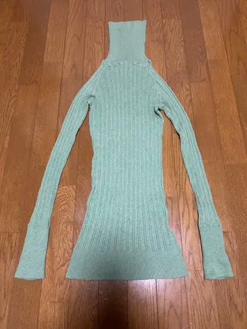 tumugu 랜덤 리브 니트 터틀넥