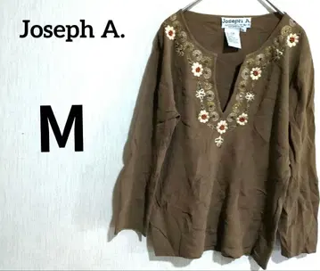 Joseph A. 브라운 자수 긴팔 T셔츠 [ M ]