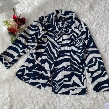 [ EVEX by KRIZIA ] 제브라 패턴 테일러드 자켓 40(L)