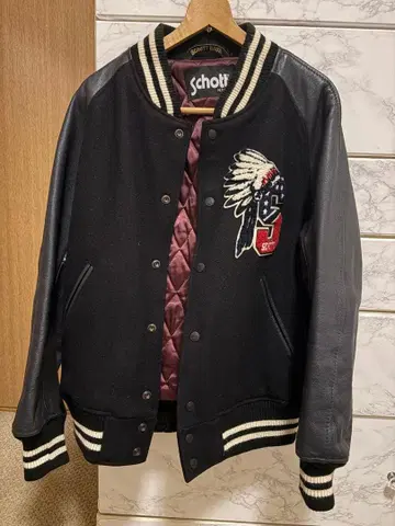 Schott 바시티 자켓 L 사이즈 블랙