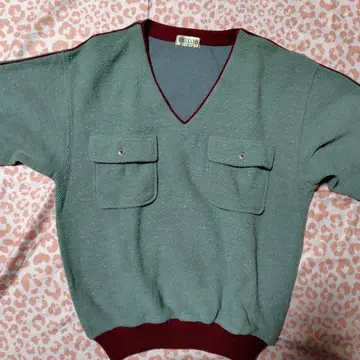 빈티지 Melrose 블루 그레이 V넥 스웨터 사이즈표 참조