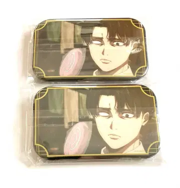 진격의 거인 트레이딩 스퀘어 캔 배지 복권 장면 사진 리바이