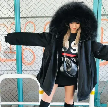 충전솜 퍼 포함 오버 사이즈 자켓