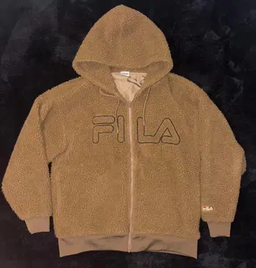 FILA 후드 부착 보아 아우터 자켓 베이지