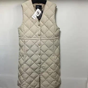 새상품 TAION x LIMONTA 퀼팅 롱 다운 베스트 V넥