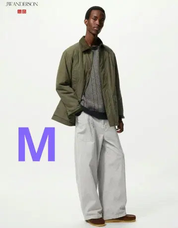 유니클로 JW ANDERSON 코듀로이 워크 팬츠 그레이 M