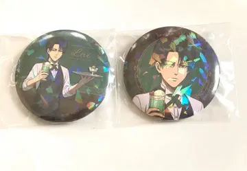 진격의 거인 트레이딩 홀로그램 캔뱃지 Ver. 카페 리바이