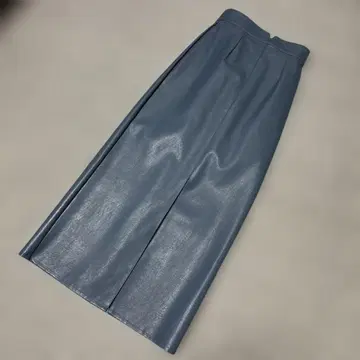레더풍 타이트 스커트 블루 계열