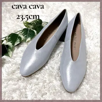 [새상품급] 사바사바 cava cava 인힐 딥 펌프스 실버 라메