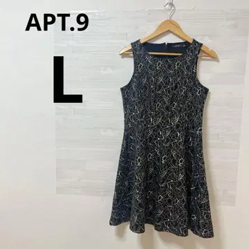 APT.9 [L] 슬리브리스 원피스 A라인 드레스 블랙
