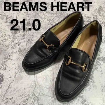 새상품급 BEAMS HEART 빔즈하트 비트 로퍼 21.0 블랙