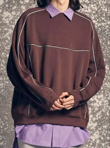 MAISON SPECIAL 프라임 오버 종이상자 니트 트랙 풀오버