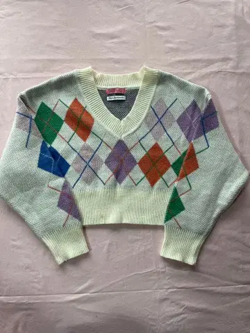 dear sisterhood 아가일 무늬 니트