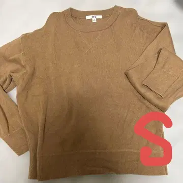 UNIQLO:C 스무스 코튼 크루넥 스웨터 브라운