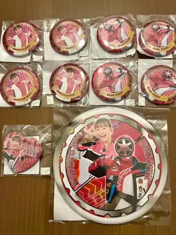 분붐저 TOS 복권 특대형 하트 캔뱃지 분핑크 스즈키 미우 미라이