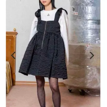 비비디 LISA RIBBON OP 자카드 미니 원피스 bibiy