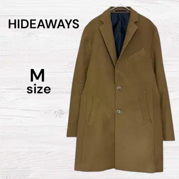 HIDEAWAYS 하이다웨이 새상품급 체스터 코트 남성용 코트 브라운