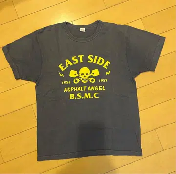 플랫 헤드 40 네이비 아메카지 T셔츠