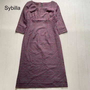 Sybilla 체크 무늬 타이트 원피스 40