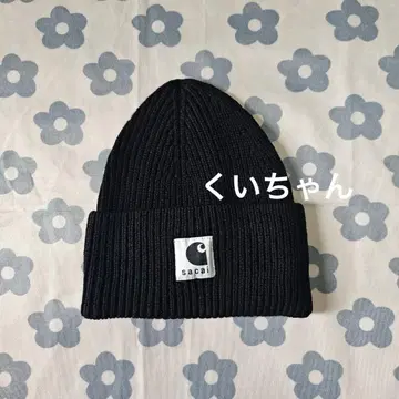 Sacai Carhartt WIP 비니 블랙 니트 모자