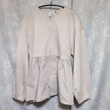 OPAQUE.CLIP 노카라 자켓 라이트 베이지