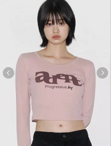 [ EMODA ] 로고 패치 크롭 롱 T