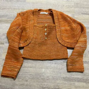 MOUSSY 오렌지 크롭 가디건
