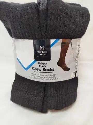 (4952) USA 멤버즈 마크 크루 삭스 10팩 미사용 새상품