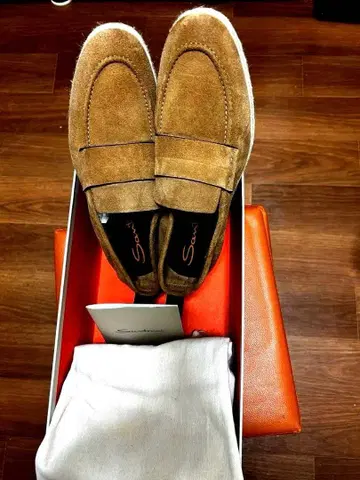 최종! Santoni 스웨이드 로퍼 브라운
