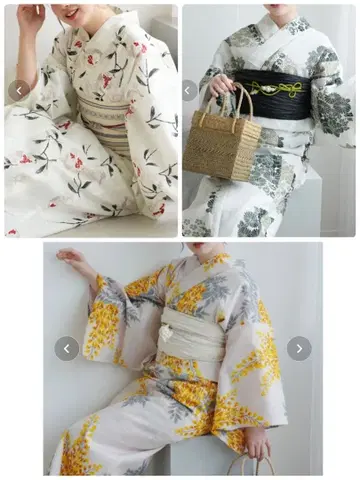 새상품 미사용 유카타 단품 3종 세트 utatane