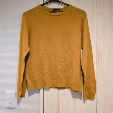 Forestmesse 머스타드 니트 스웨터 여성용 캐시미어 100%