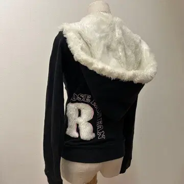 y2k 헤이세이 갸루 백 프린트 로고 후드 보아 안감 후드티