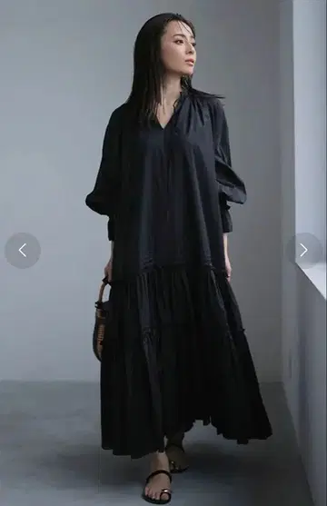 anuans 아뉴앙스 티어드 볼륨 원피스