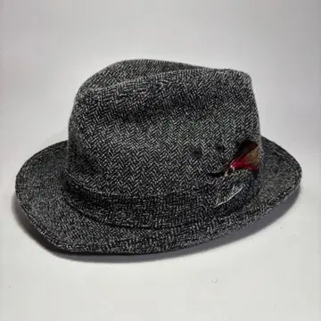 Borsalino 볼사리노 트위드 중절모 깃털 포함